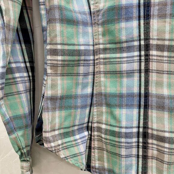 Vintage Guess Plaid Western Shirt Medium Womens Guess Snaps Button Down Shirt M - Picture 12 of 16